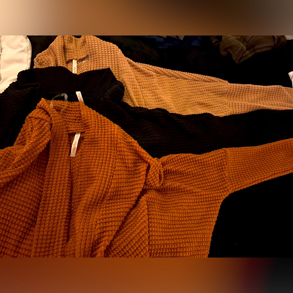 Bundle of 3 dolman sleeve waffle knit cardigans from my story